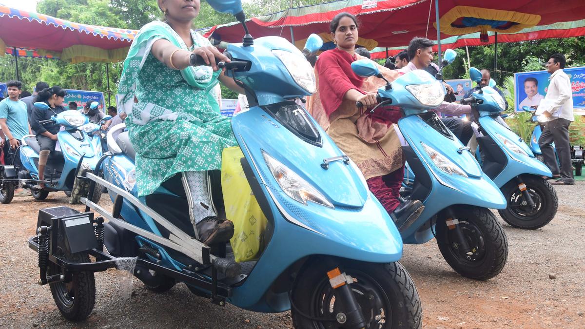 Threewheel scooters distributed to differentlyabled persons in